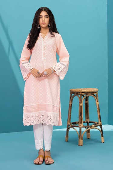 Gul Ahmed- Cambric Dyed Embroidered Shirt WGK-CMS-DE-212