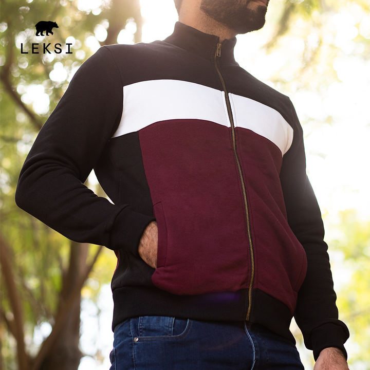 LEKSI - Black And Maroon Zipper – Bagallery