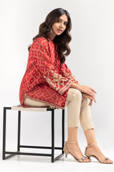 Gul Ahmed- Jacquard Shirt WGK-JQS-DE-569