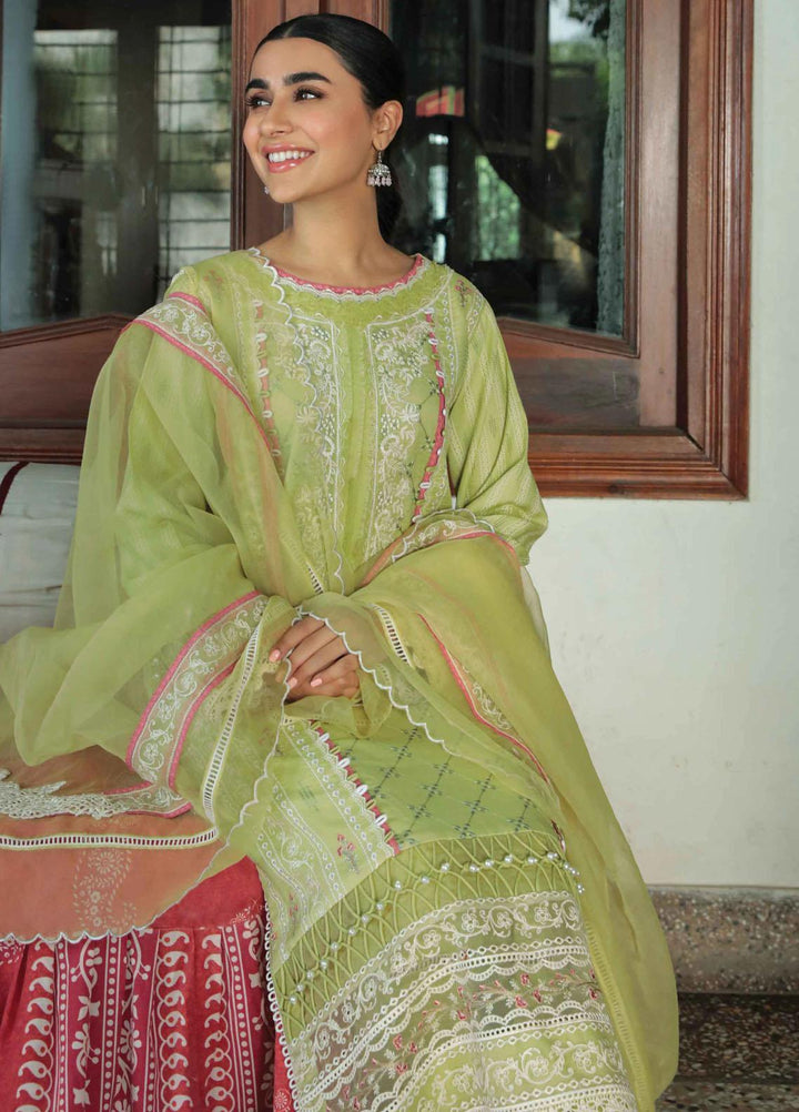 Qalamkar- Embroidered Lawn Suits Unstitched 3 Piece QLM22QD AQ 06 Zara - Summer Collection