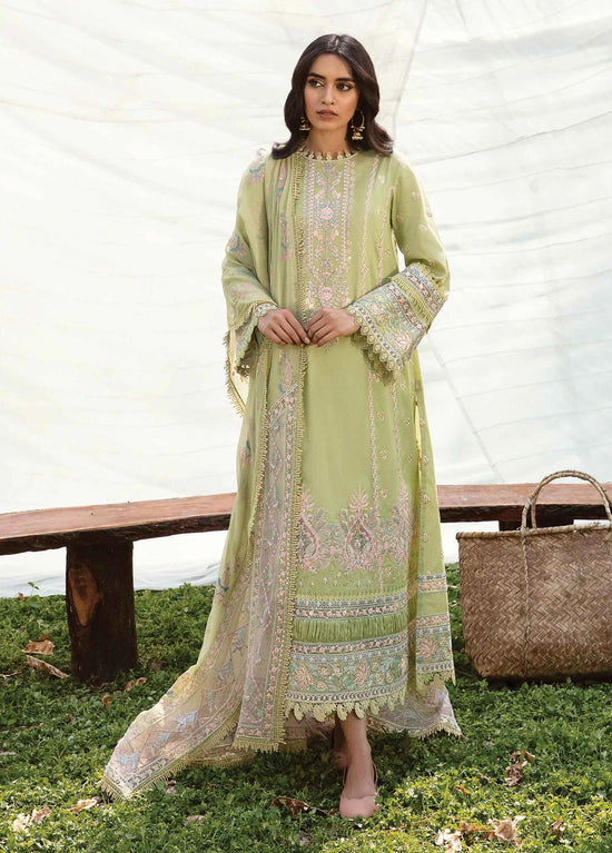 Qline by Qalamkar - Embroidered Lawn Suit Unstitched 3 Piece - AK-03