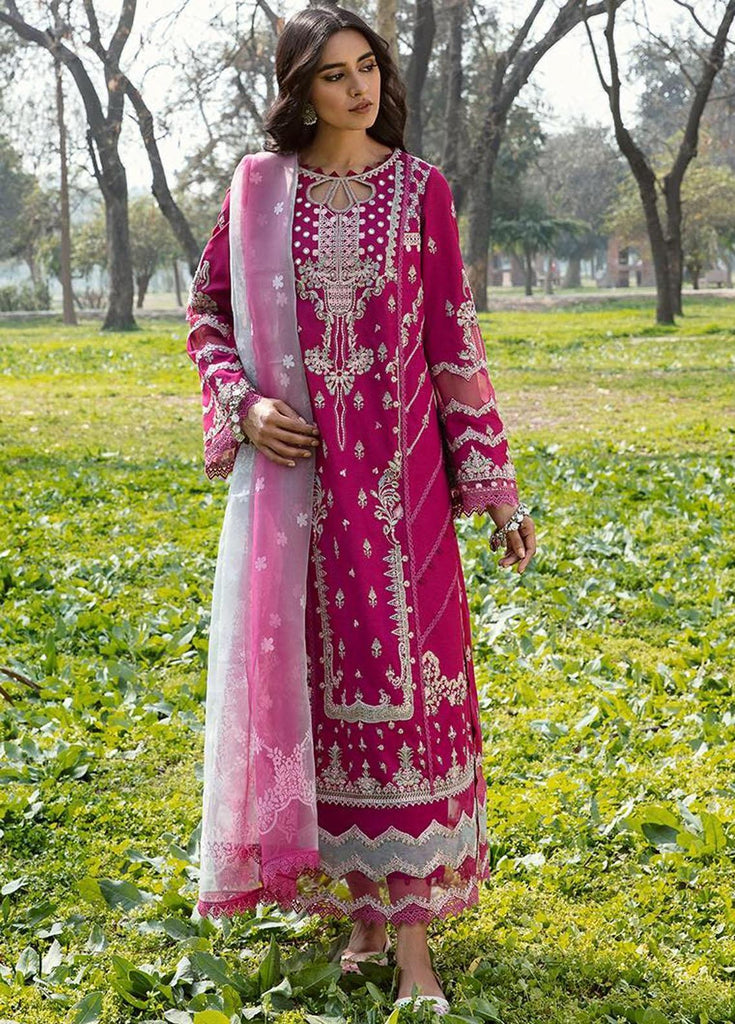 Qalamkar Embroidered Lawn Suits Unstitched 3 Piece QLM23EE BE-08 Siya - Eid Collection