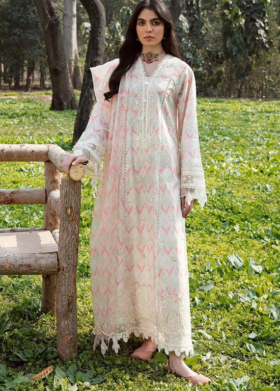 Qline by Qalamkar - Embroidered Lawn Suit Unstitched 3 Piece - AK-14
