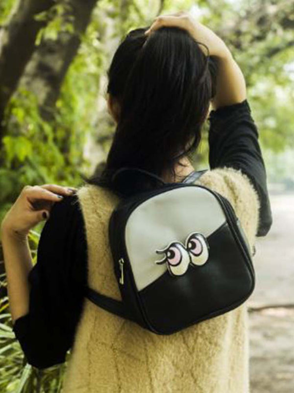 RangooN - Black Rolling Eyes Mini Backpack