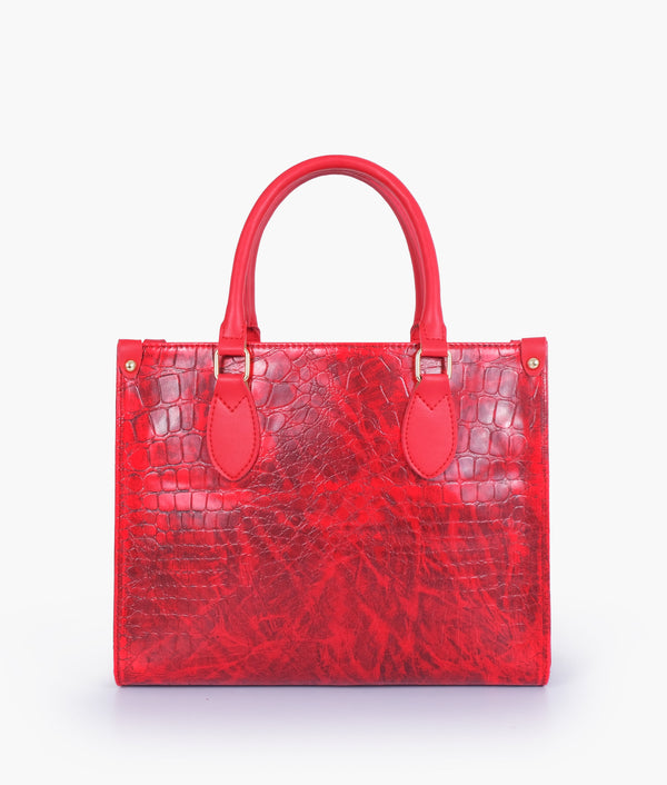 RTW - Red on-the-go crocodile handbag