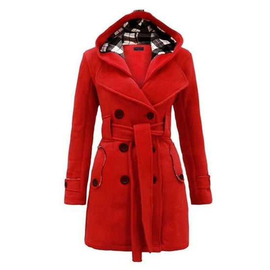 VYBE - Women Long Coat - Red