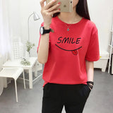 Casualz Clothing- Women T-Shirt Red Smile