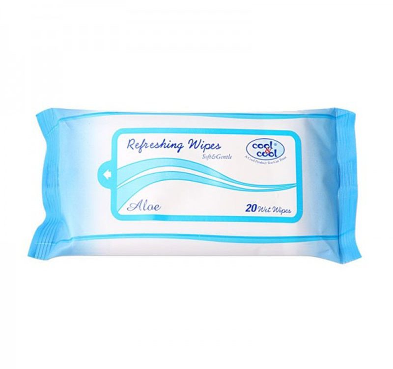 Cool & cool Refreshing Wipes Soft & Gentle Aloe 20'S