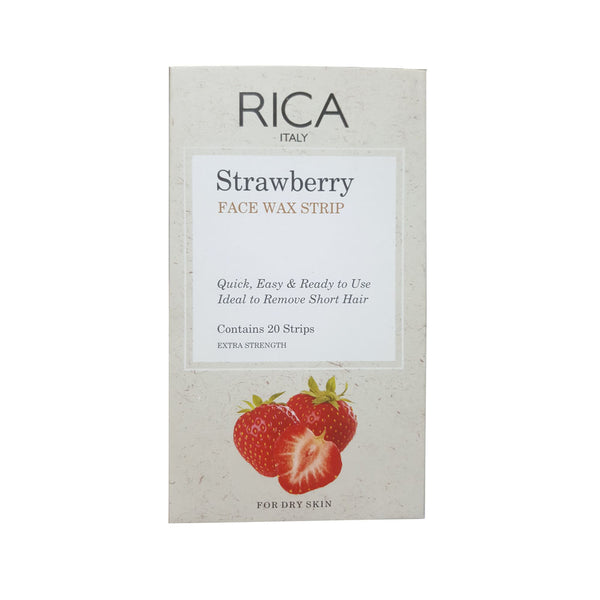 Rica Wax- Face Wax Strip Strawberry- 20 Strips