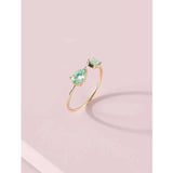 Shein- Zircon Water Drop Decor Ring