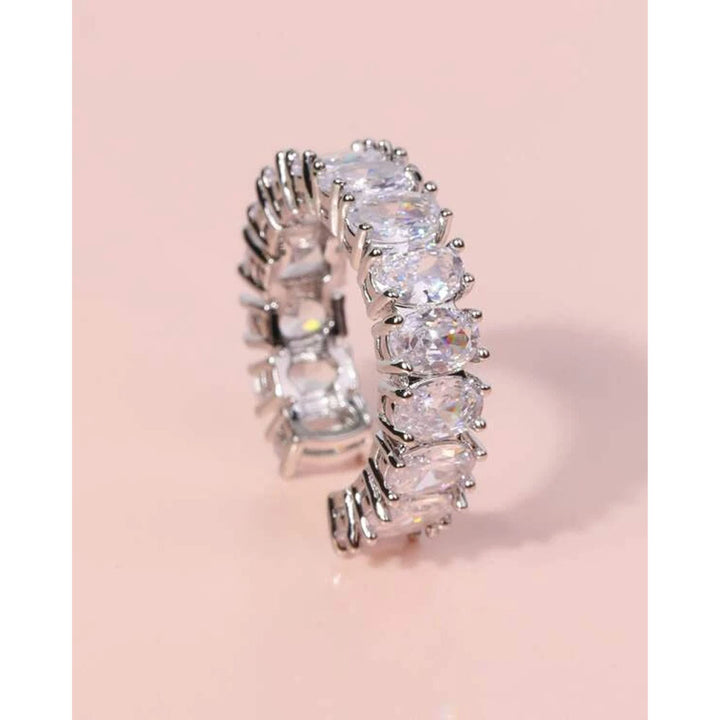 Shein- Zircon Decor Cuff Ring