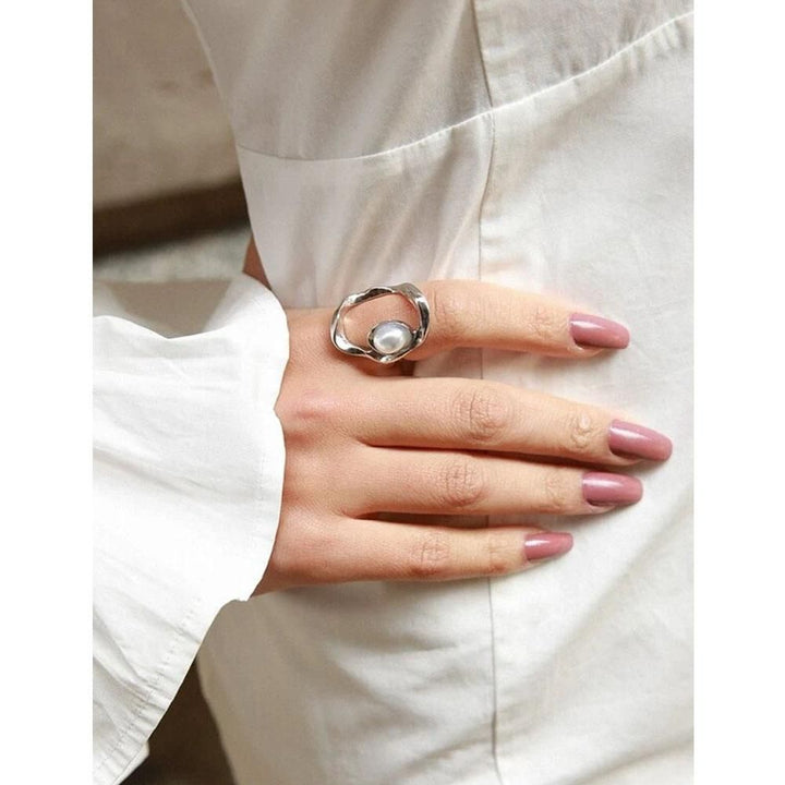 Shein- Faux Pearl Decor Ring