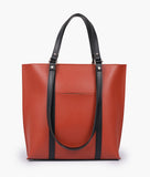 RTW - Rust and black double-handle tote bag