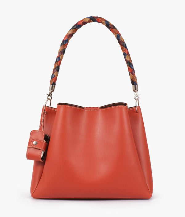 RTW - Rust handbag with braided handle