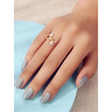 Shein- Faux Pearl Decor Bow Design Ring