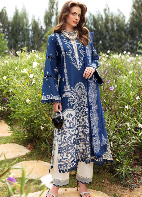 Sable Vogue Luxury Embroidered Lawn 3 Piece Unstitched Suit SV24LL-09 AFINA