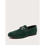 Shein- Loafers Shoes With Horseshoe Decor For Men