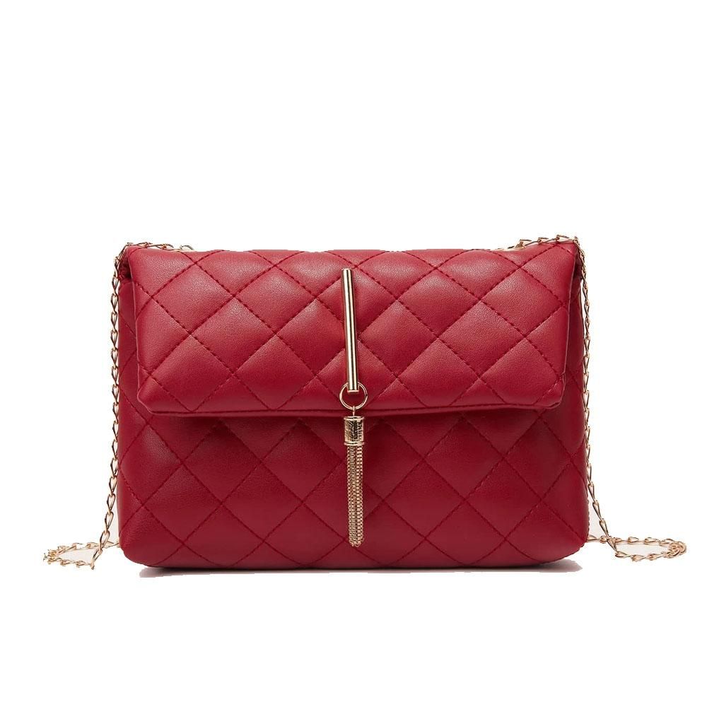Shein Metal Tassel Decor Quilted Crossbody Bag Bagallery