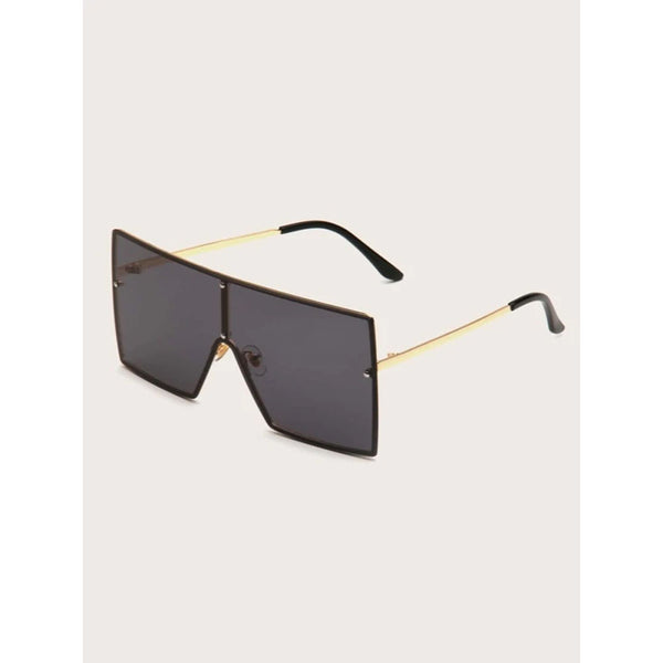Shein- Flat Top Shield Sunglasses