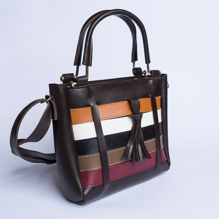 Shein- Rainbow Bag- Dark Brown