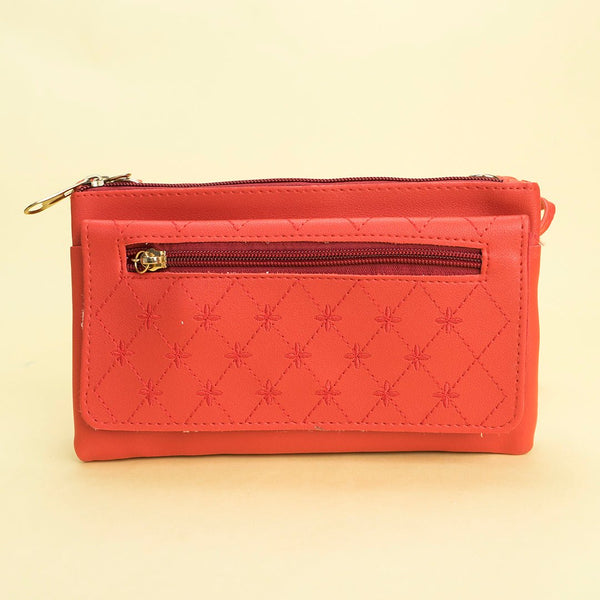 Shein - Red Crossbody Bag with Pom Pom