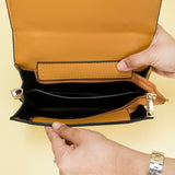 Shein - Mustard Crossbody Bag with Buckle