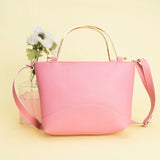 Shein - Leather Crossbody Bag Pink