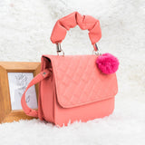 Shein - Crossbody Bag with Pom Pom Pink