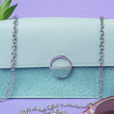 Shein - Simplified Sea Blue Crossbody Bag