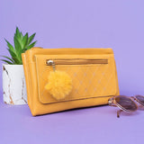 Shein - Light Yellow Crossbody Bag with Pom Pom