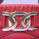 Shein - Red Crossbody Bag with Buckle