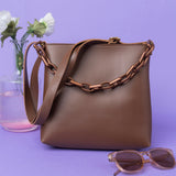 Shein - Brown Basic Crossbody Bag