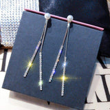 Zardi- Glowing Drop Earing With Sterling Silver Filling - Silver - AE165