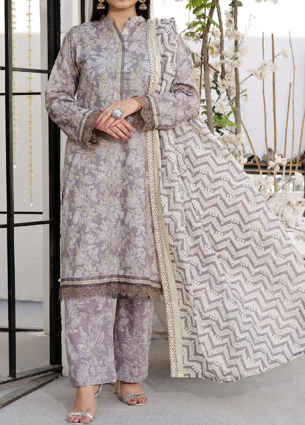 signature By VS Textile Printed Lawn 3 Piece Unstitched Suit VST24PL-343