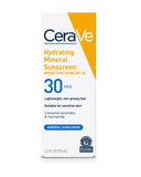 CeraVe- Hydrating Mineral Sunscreen SPF 30 Face Lotion, 75ml