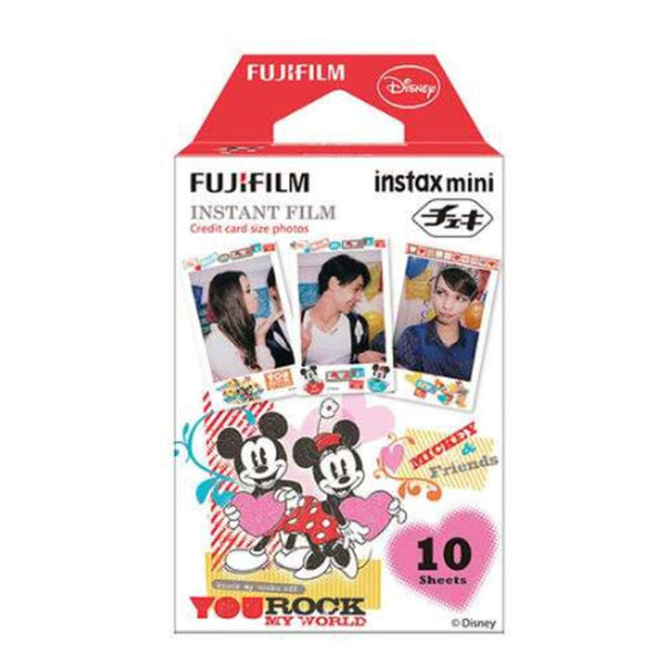 FujiFilm- Instax Mini Film Disney MICKEY & Friends For Instax Mini 7 7s 8 25 50 Black