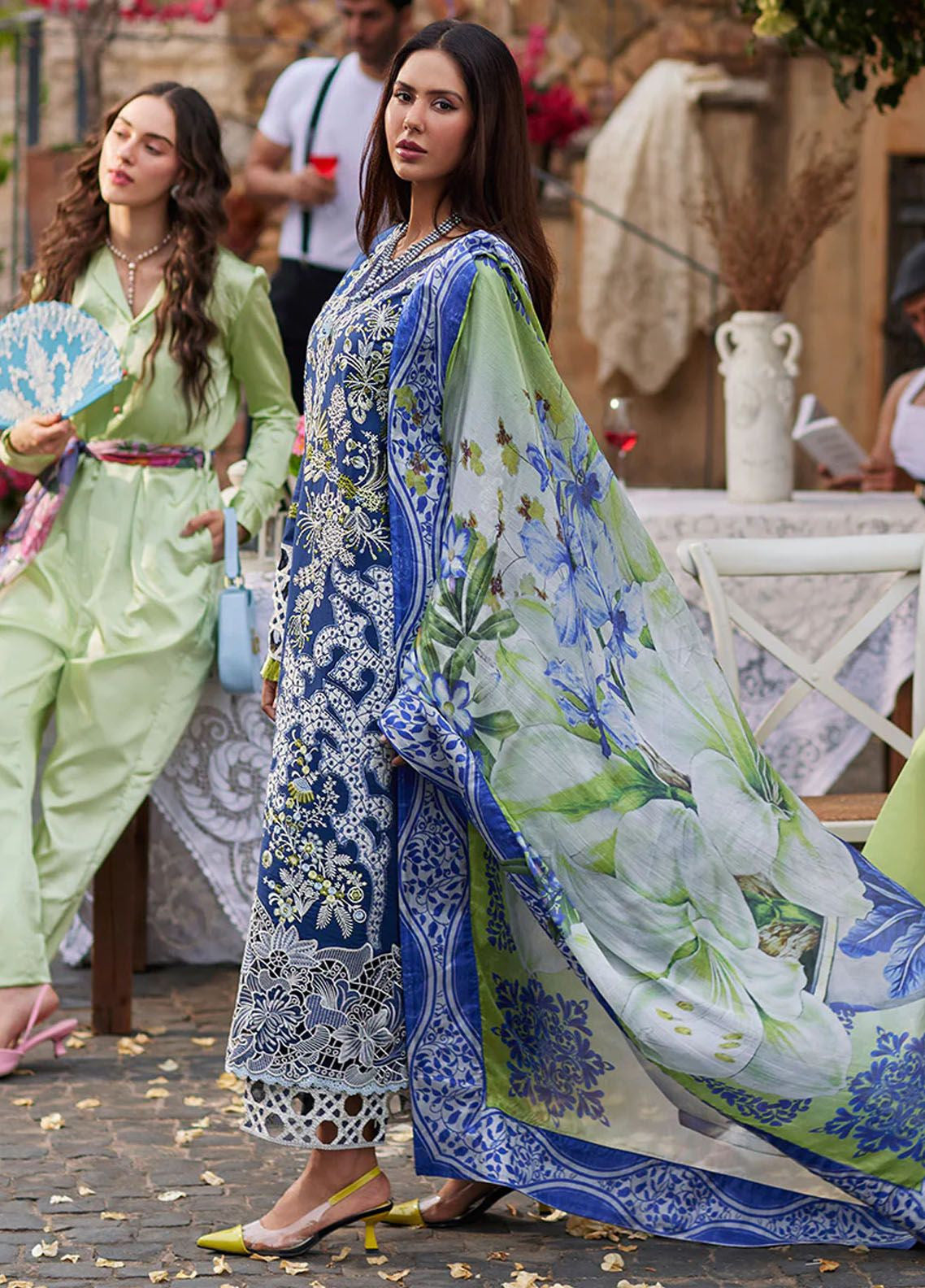 Mushq Embroidered Chiffon Suits Unstitched 3 Piece MQ21TK SDL21-07 GULAAB - Luxury Collection main image 0