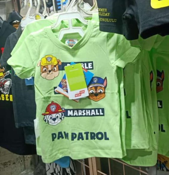 Party Supplies- Paw Petrol T Shirts Green