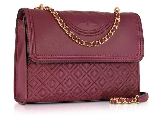 Tory burch fleming convertible discount shoulder bag imperial garnet