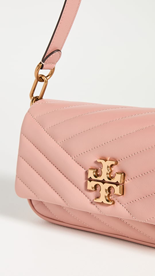 Tory Burch Kira Chevron small flap shoulder bag Meadow sweet/Rolled go –  Bagallery