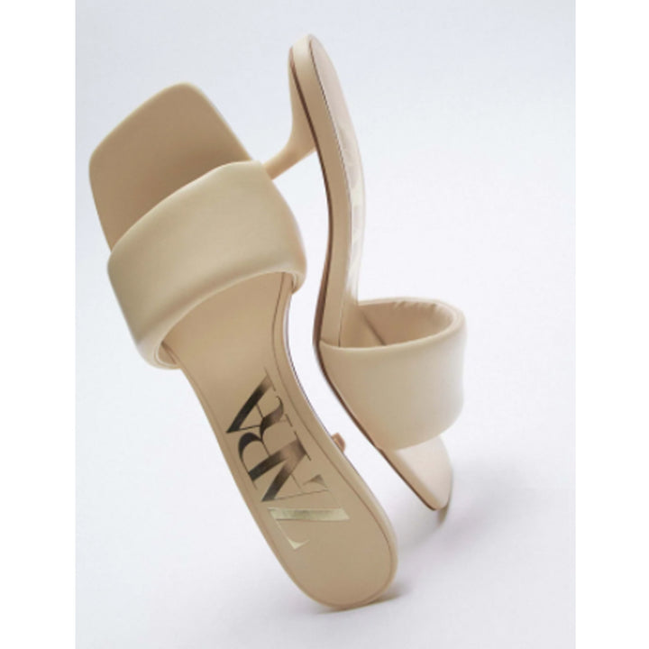 Zara- Padded Leather Heeled Sandals – Bagallery