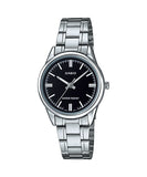 Casio General- Men Watch LTP-V005D-1AUDF- Silver Watch + Black Dail