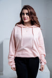 Weave Wardrobe-Women's Basic Plain Solid Hoodie - Pink
