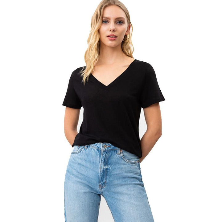 Lefties- Basic T-Shirts With V-Neckline