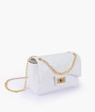 RTW - White quilted mini bag with chain