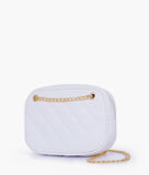 RTW - White quilted rectangle cross-body bag