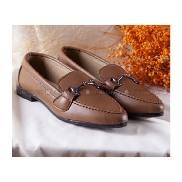 Modanisa- Shoe Pool Flat - Casual - Mink - Casual Shoes