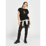 Max Fashion- Typographic Print T-shirt with Crew Neck and Mesh Detail