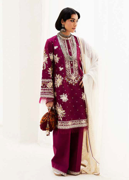 Zara Shahjahan Spring Embroidered Jacquard 3 Piece Unstitched Suit ZSJ24SS-4A SIFFA