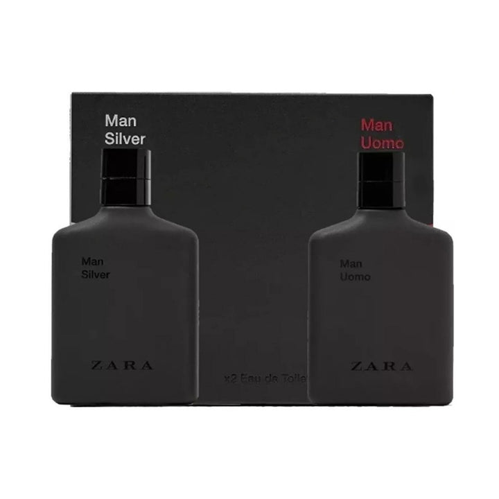 Zara- Man Silver Edt 100ml + Zara Man Uomo Edt 100ml